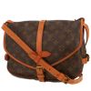 Louis Vuitton  Saumur medium model  shoulder bag  in brown monogram canvas  and natural leather - 00pp thumbnail