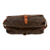 Louis Vuitton  Saumur medium model  shoulder bag  in brown monogram canvas  and natural leather - Detail D1 thumbnail