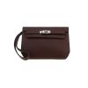 Pochette Hermès  Kelly Dépêches in pelle Evergrain Rouge Sellier - 360 thumbnail