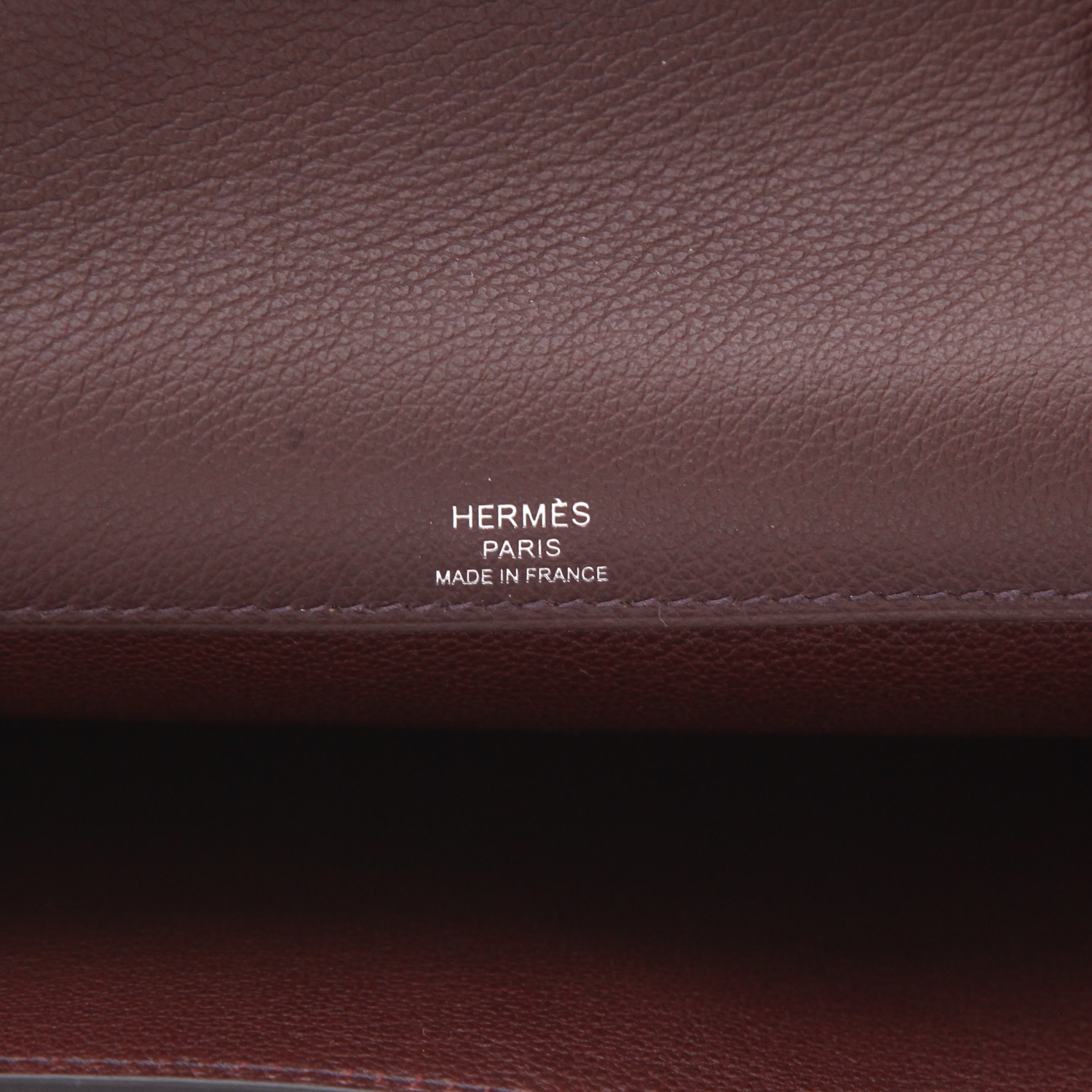Pochette Hermès  Kelly Dépêches en cuir Evergrain Rouge Sellier - Detail D2