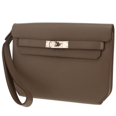 Pochette Hermès  Kelly Dépêches en cuir epsom étoupe