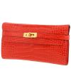 Billetera Hermès  Kelly wallet en aligátor naranja - 00pp thumbnail