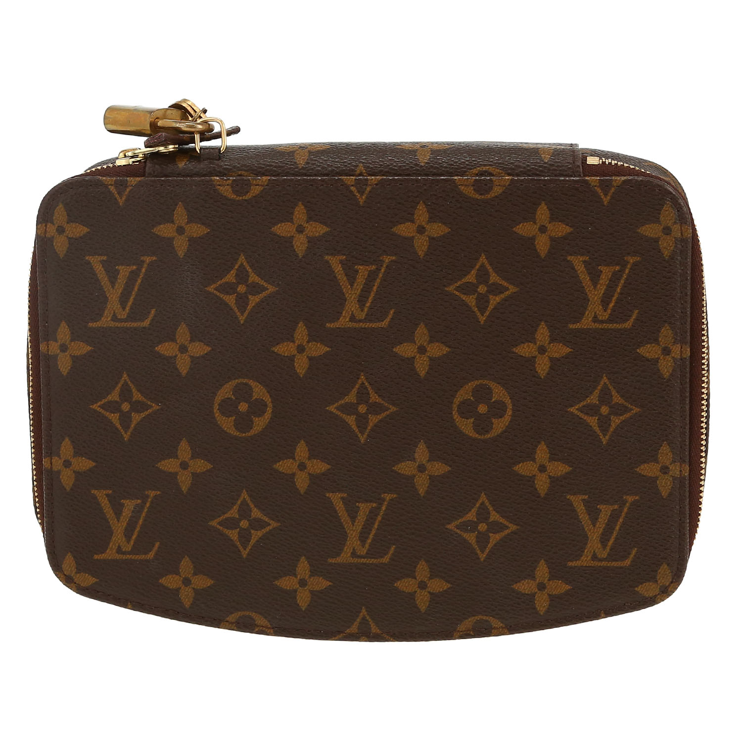 Louis Vuitton pouch in brown monogram canvas - Detail D5