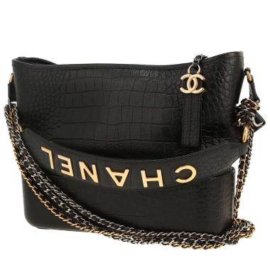 Chanel  Gabrielle  shoulder bag  in black quilted leather