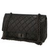 Sac bandoulière Chanel 2.55 en cuir matelassé noir - 00pp thumbnail
