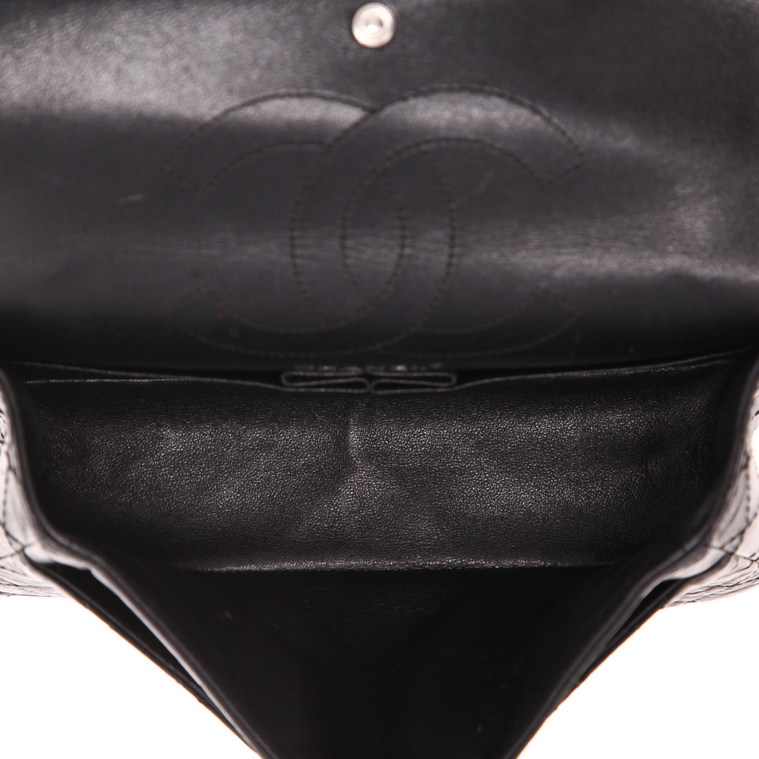 Borsa a tracolla Chanel 2.55 in pelle trapuntata nera - Detail D3