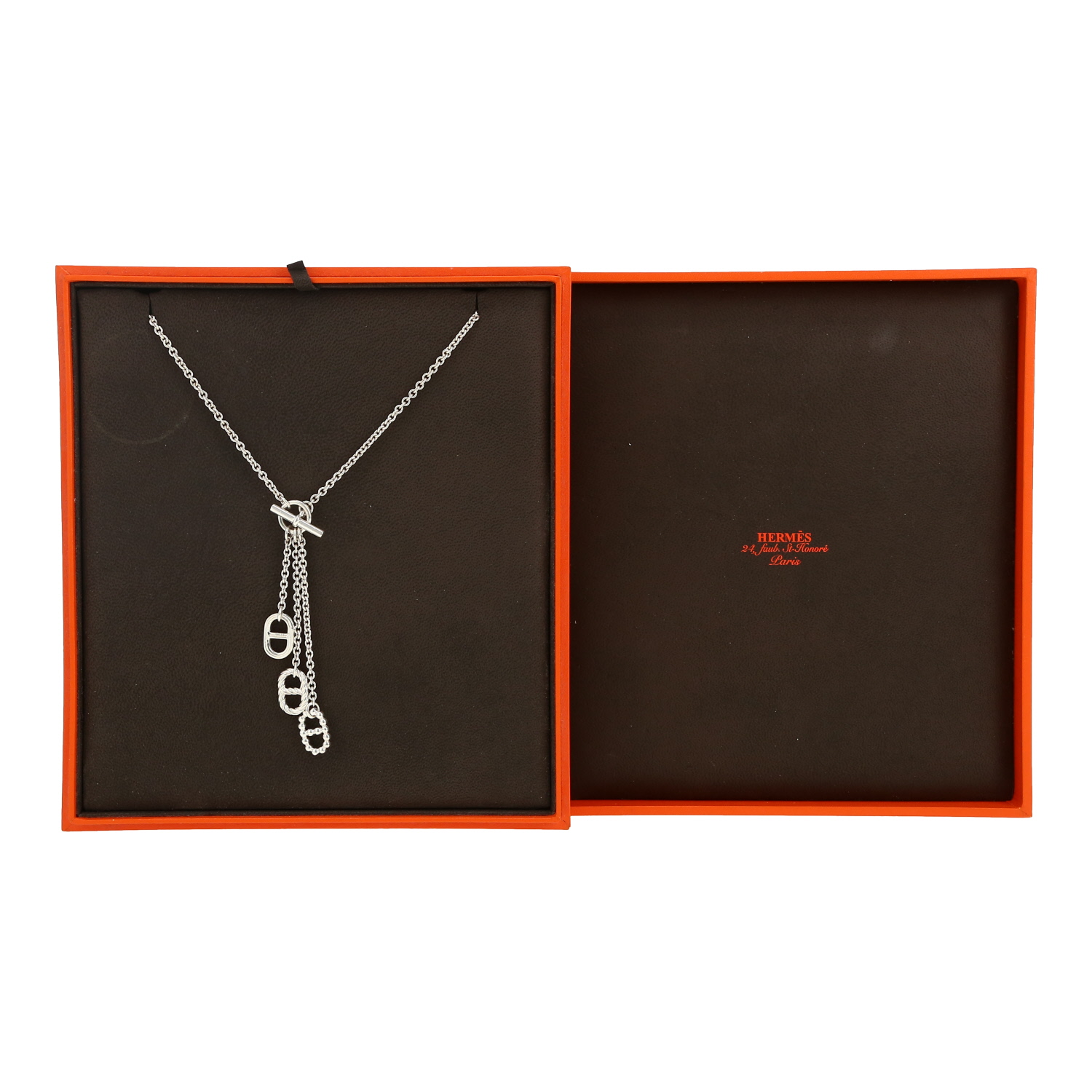 Hermès Parade small model necklace in silver - Detail D2