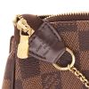 Louis Vuitton   shoulder bag  in ebene damier canvas  and brown leather - Detail D2 thumbnail