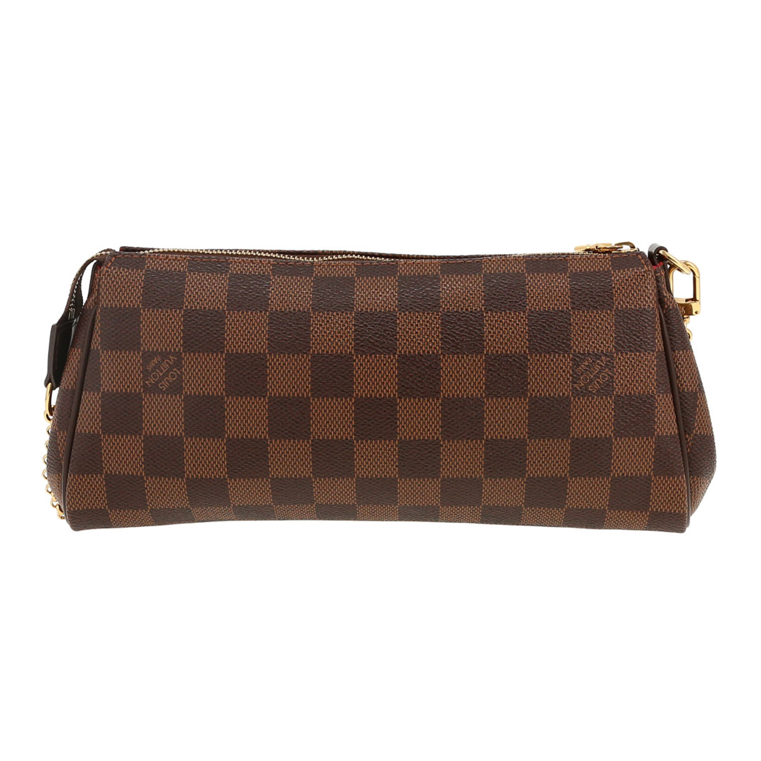 Bolso bandolera Louis Vuitton   en lona a cuadros ébano y cuero marrón - Detail D4