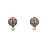 Paire de boucles d'oreilles Mikimoto  en or blanc, perles de culture de Tahiti et diamants - 00pp thumbnail