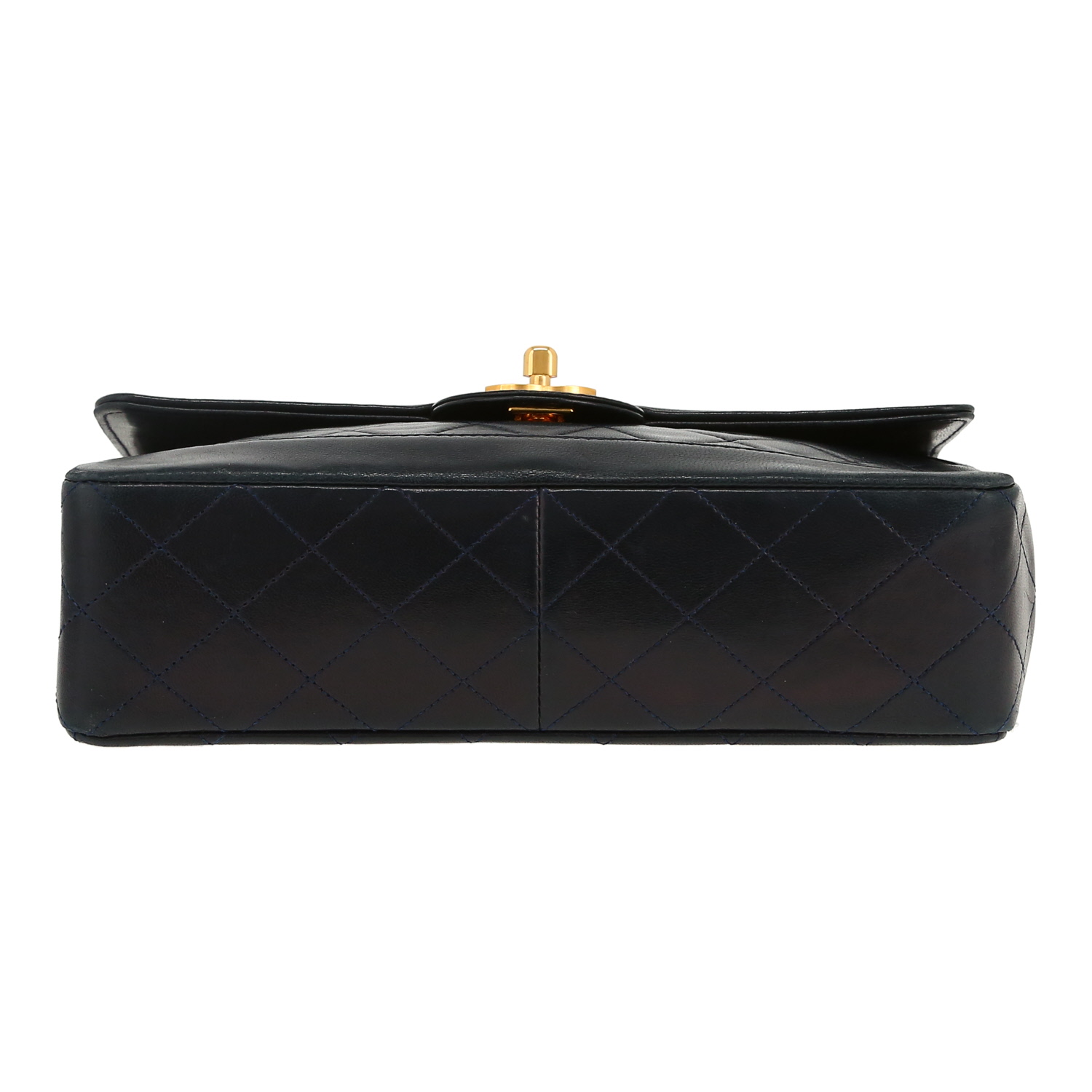 Chanel  Timeless Vintage handbag  in navy blue quilted leather - Detail D1