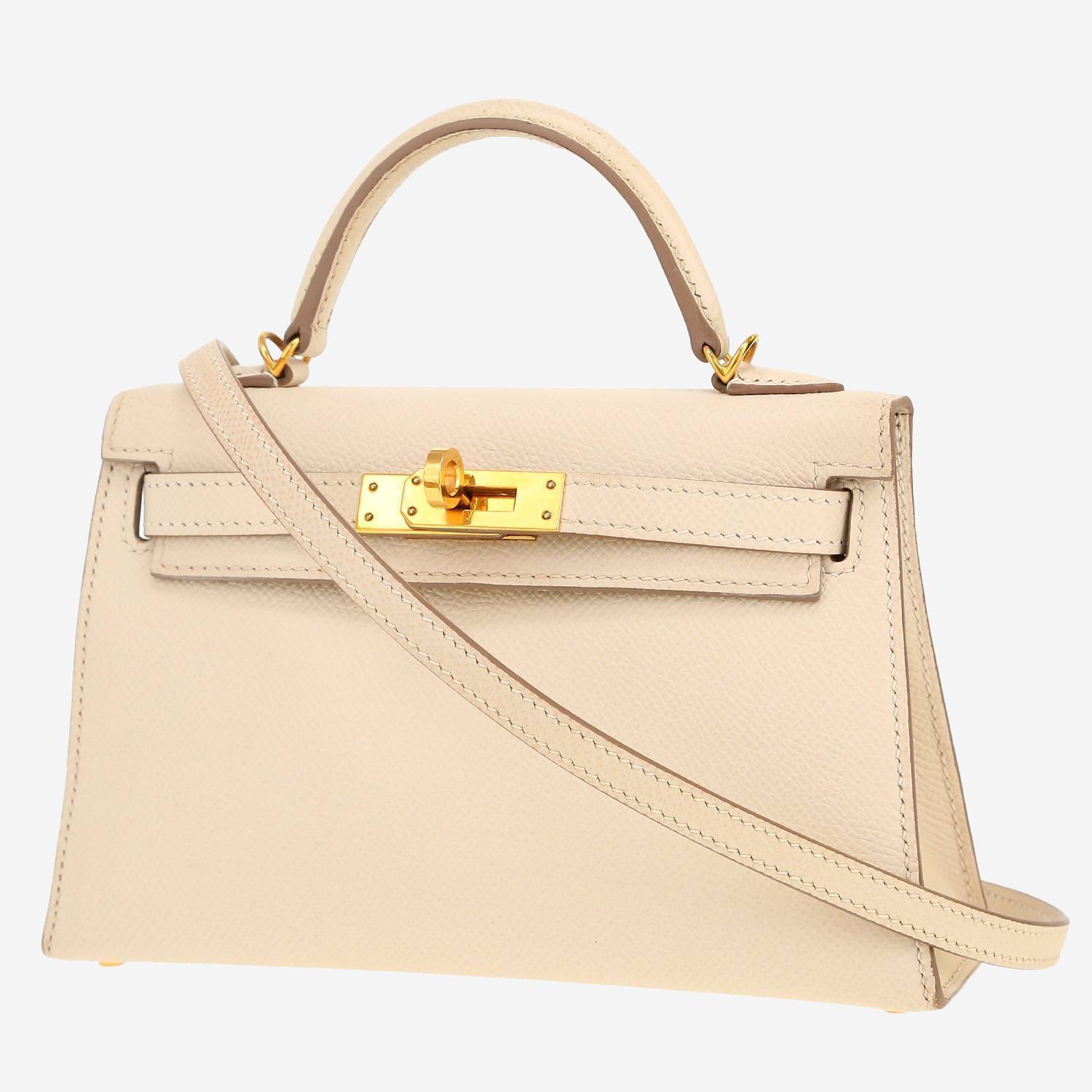 Borsa a tracolla Hermès  Kelly 20 cm in pelle Epsom Craie
