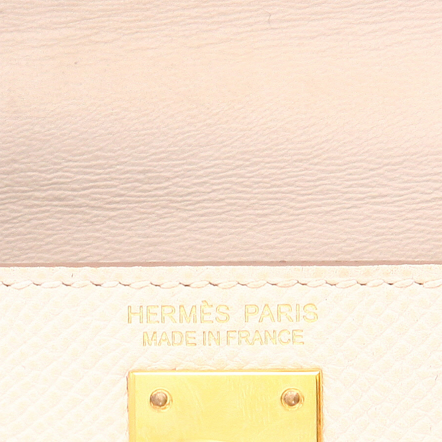 Borsa a tracolla Hermès  Kelly 20 cm in pelle Epsom Craie - Detail D2