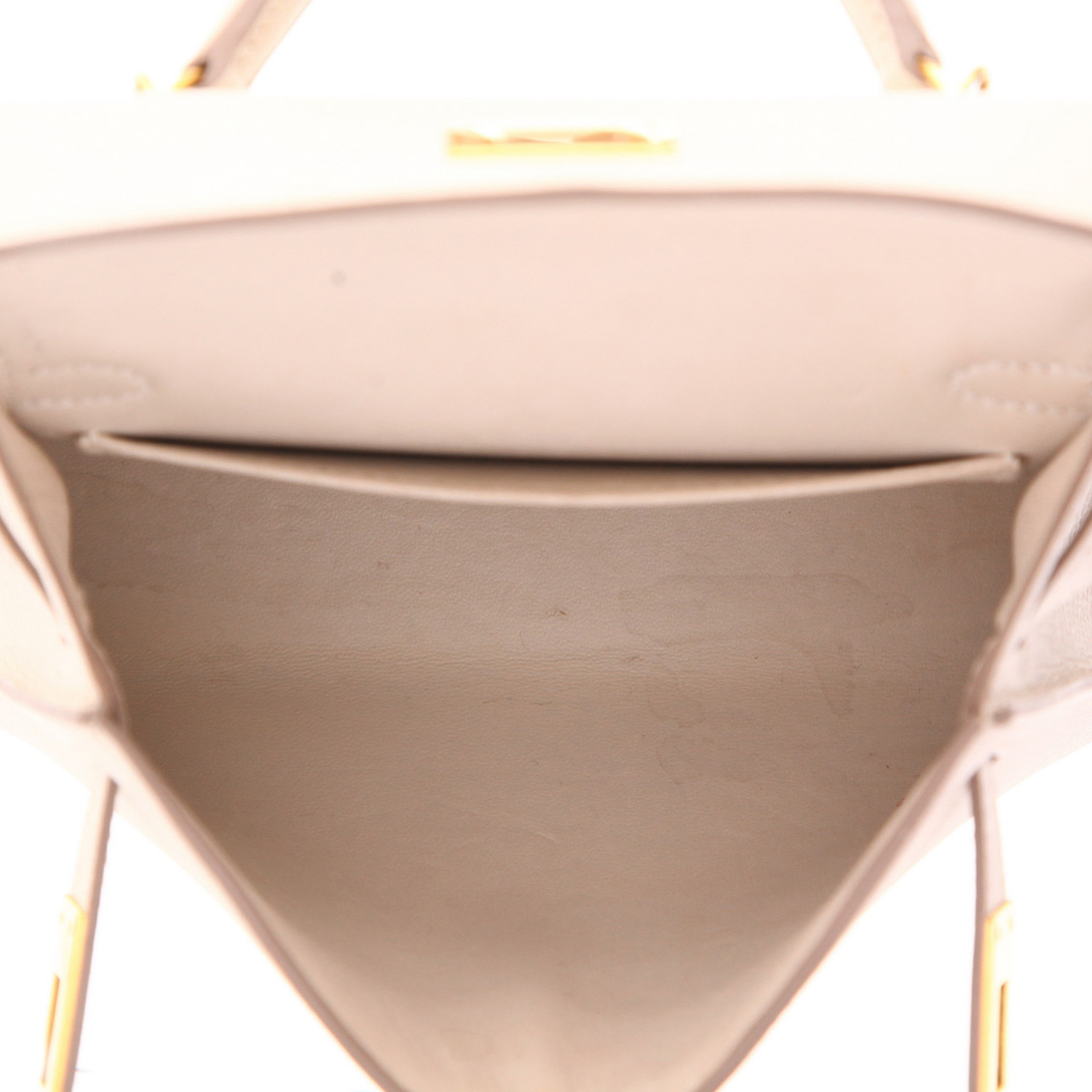 Borsa a tracolla Hermès  Kelly 20 cm in pelle Epsom Craie - Detail D3