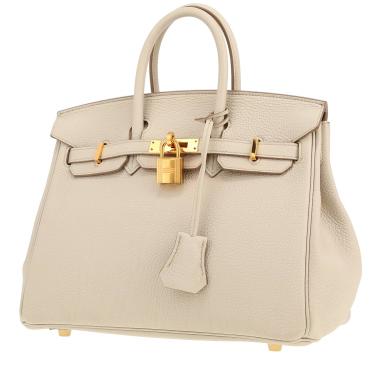 Borsa Hermès  Birkin 25 cm in pelle togo Gris-Béton