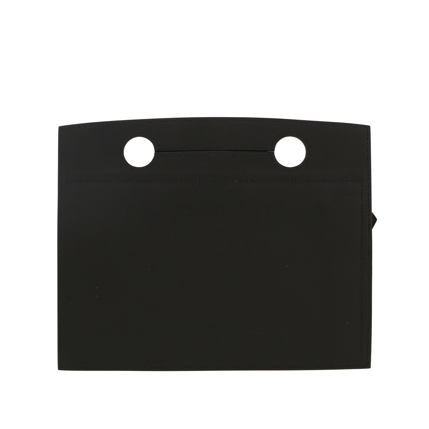 Bolsito de mano Hermès Backpocket 30 en cuero swift negro - Detail D4
