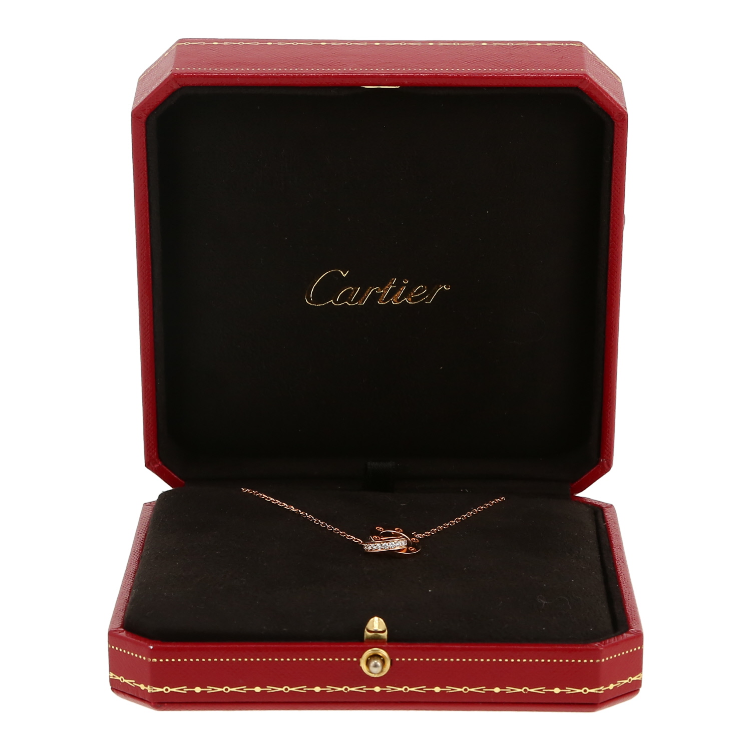 Collier Cartier Love en or rose et diamants - Detail D2