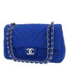Borsa Chanel  Timeless in tela jersey blu elettrico - 00pp thumbnail