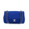 Bolso de mano Chanel  Timeless en tejido jersey azul eléctrico - 360 thumbnail