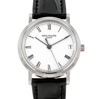 Patek Philippe Calatrava Clous De Paris  in white gold Ref: Patek Philippe - 3802  Circa 2004