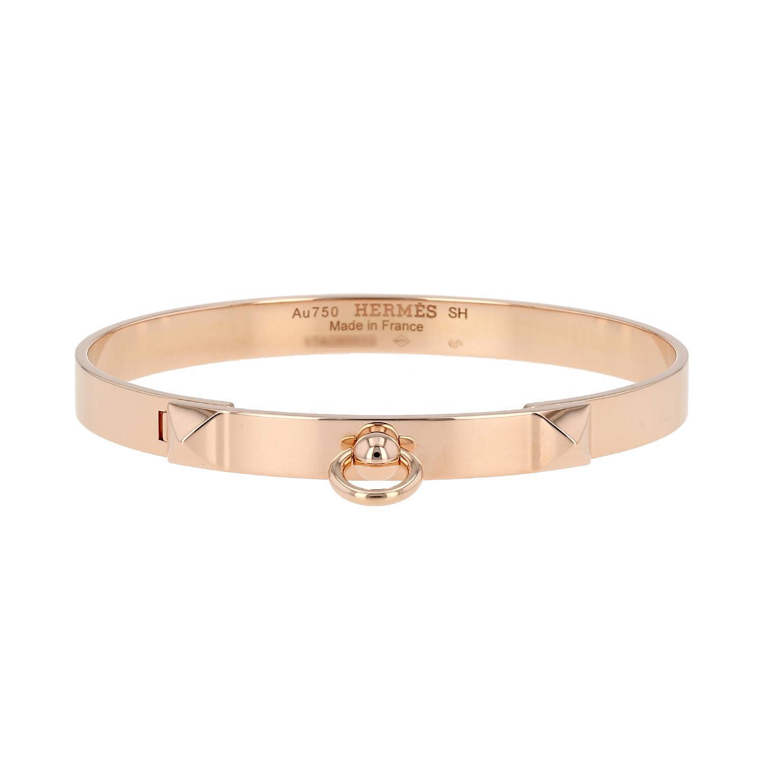 Bracelet Hermès Collier de Chien en or rose