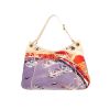 Louis Vuitton  Galliera handbag  in off-white, purple and red canvas  and off-white leather - Detail D4 thumbnail