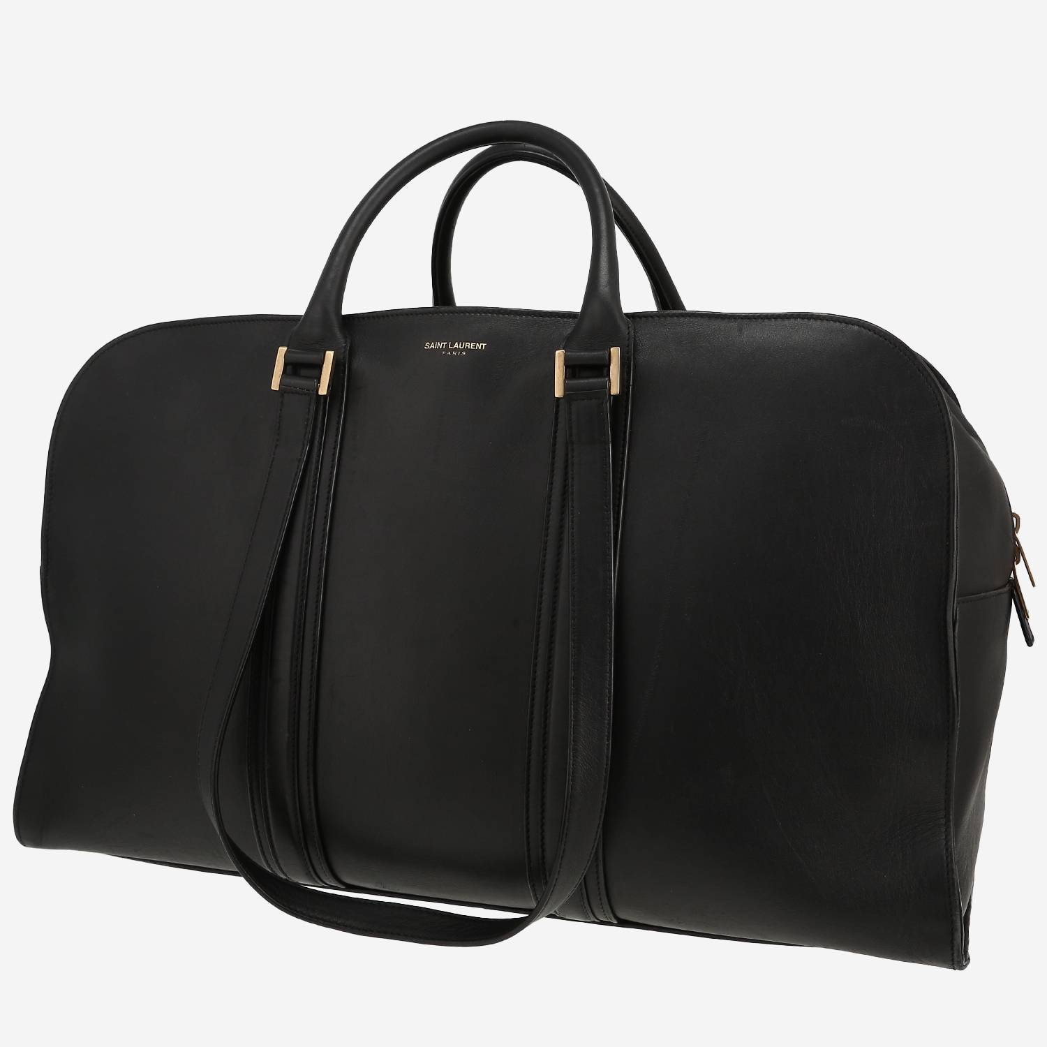 Sac de voyage Saint Laurent  Duffle en cuir noir