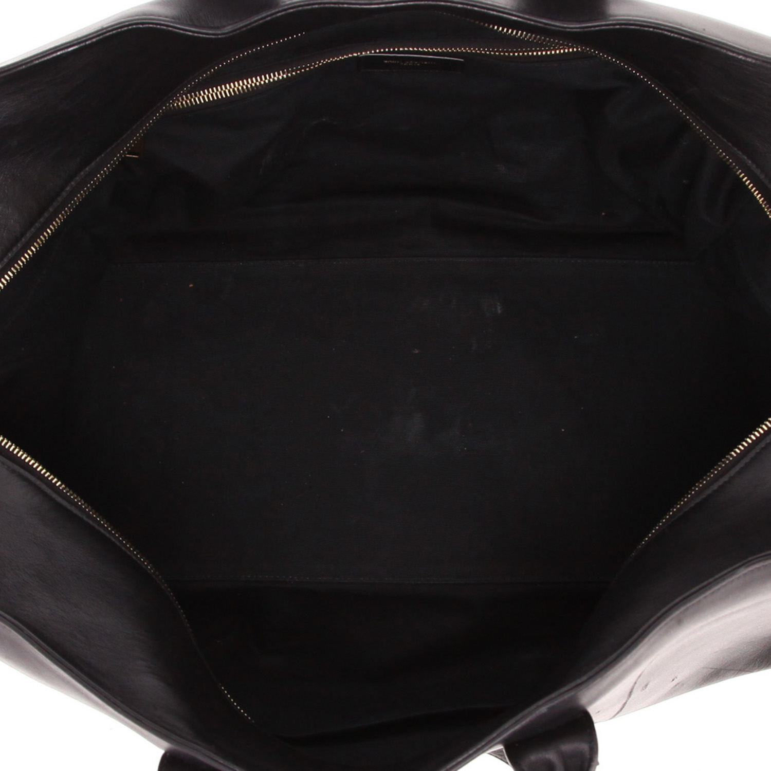 Saint Laurent  Duffle travel bag  in black leather - Detail D3