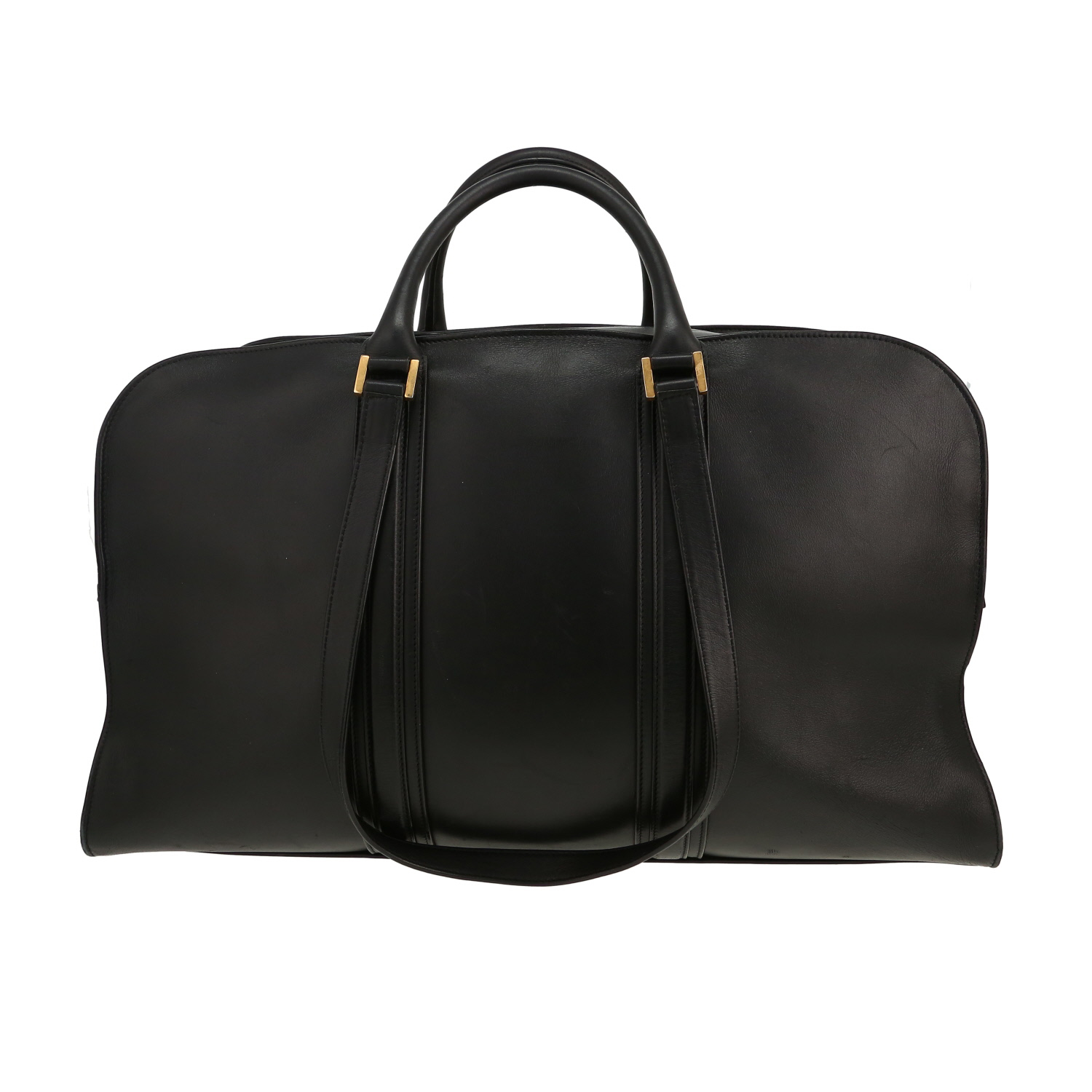 Borsa da viaggio Saint Laurent  Duffle in pelle nera - Detail D4