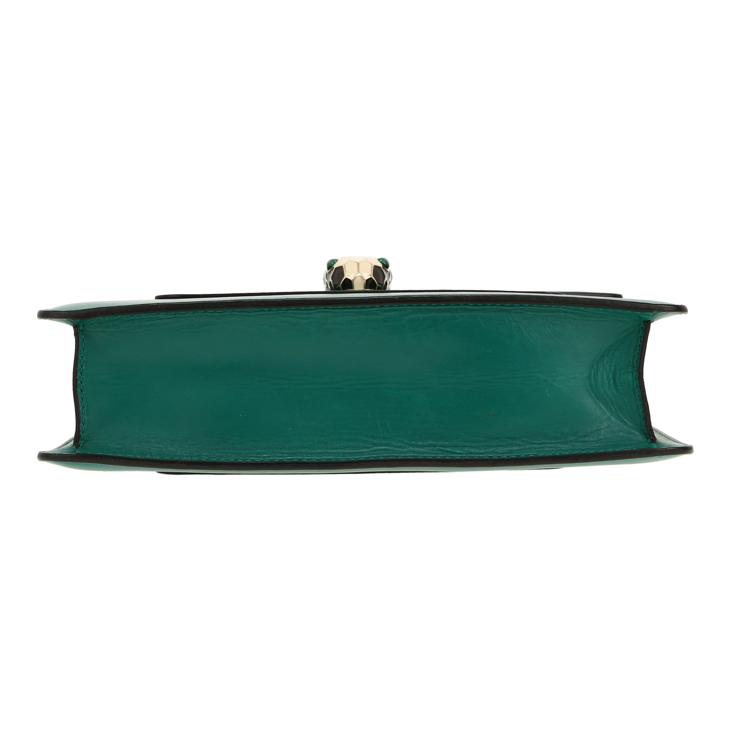 Bulgari  Serpenti handbag  in green leather - Detail D1