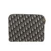 Dior   pouch  in navy blue monogram canvas Oblique  and navy blue leather - Detail D4 thumbnail