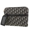 Dior   pouch  in navy blue monogram canvas Oblique  and navy blue leather - Detail D5 thumbnail