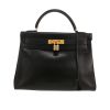 Hermès  Kelly 32 cm handbag  in black box leather - 360 thumbnail