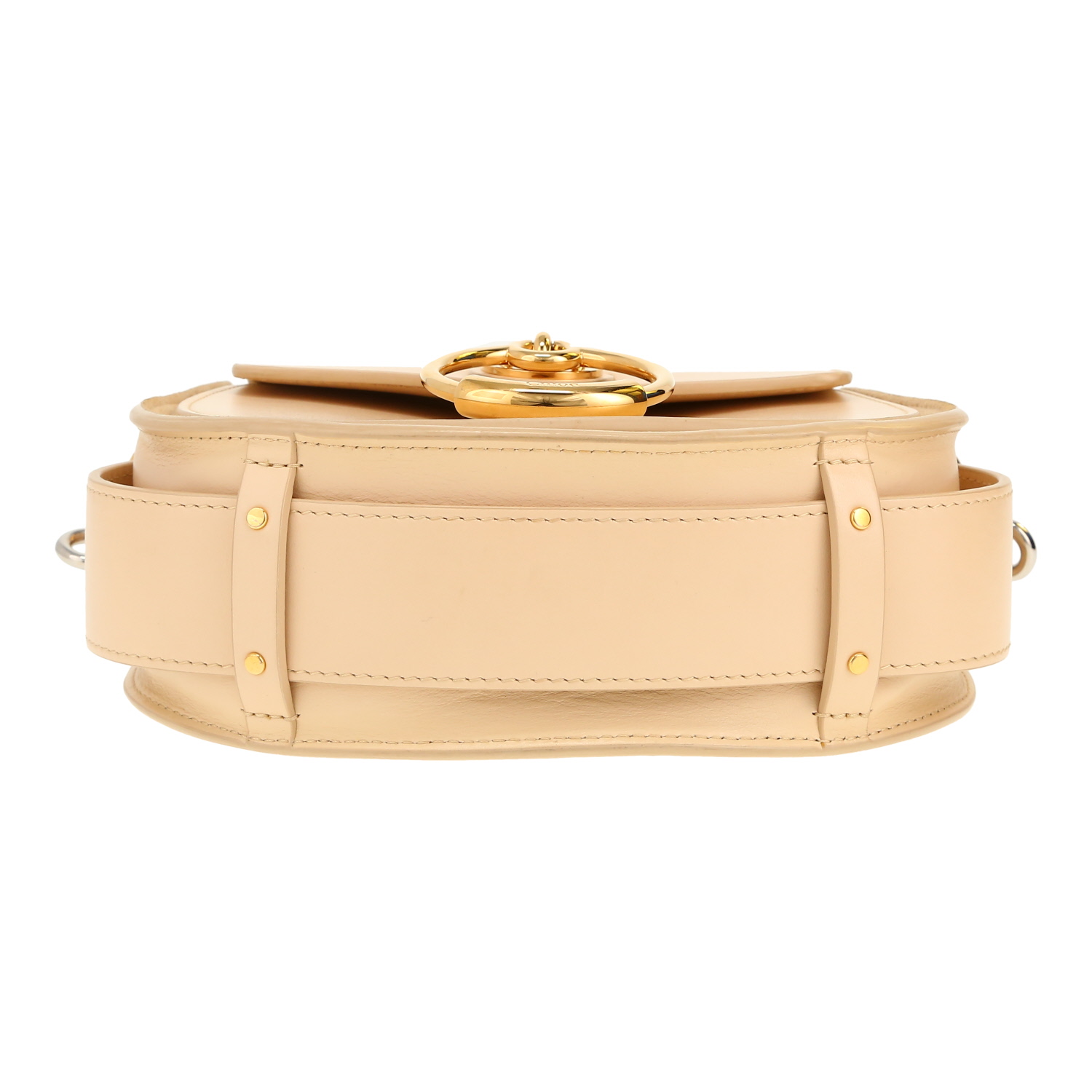 Chloé Tess shoulder bag in beige leather - Detail D1
