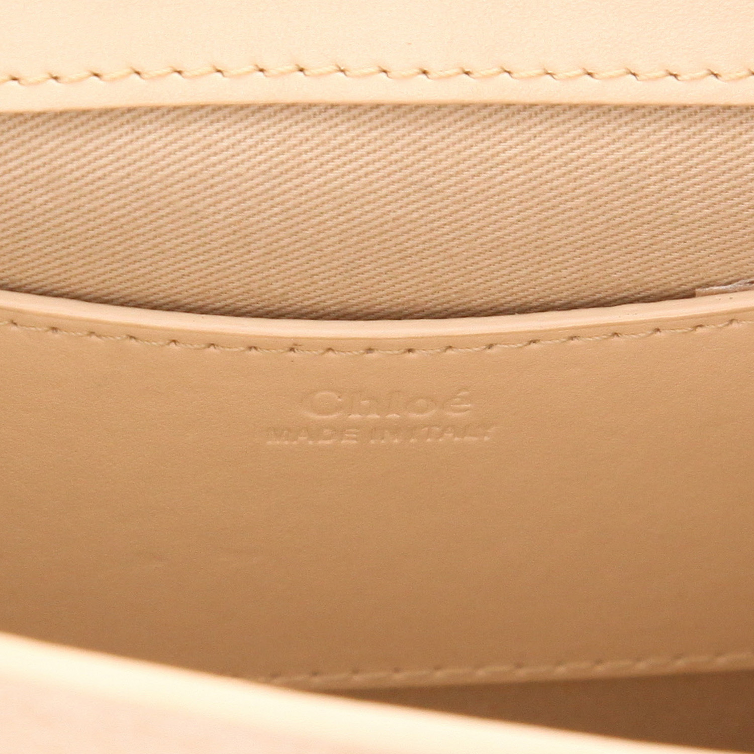 Chloé Tess shoulder bag in beige leather - Detail D2