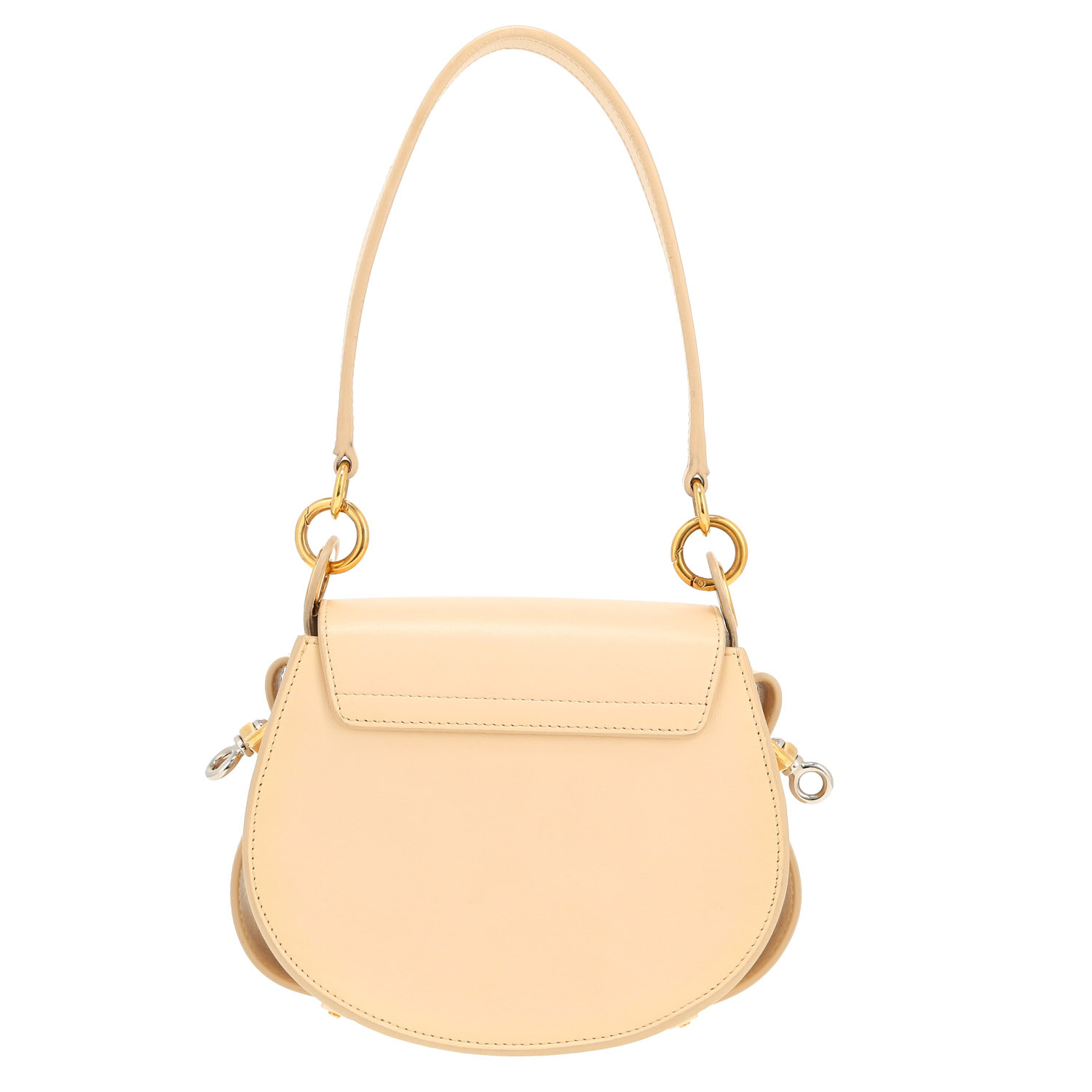 Chloé Tess shoulder bag in beige leather - Detail D4