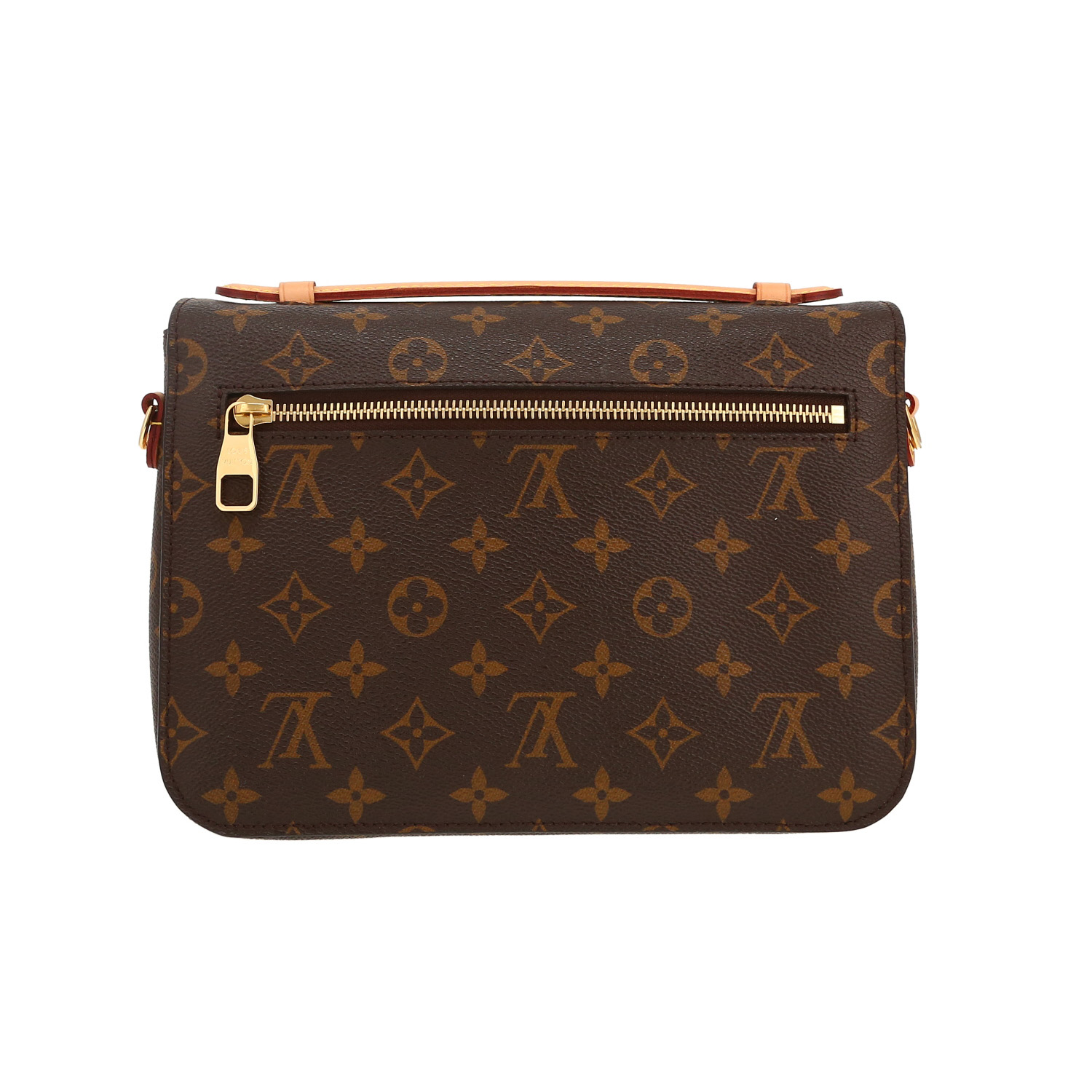 Louis Vuitton  Metis shoulder bag  in brown monogram canvas  and natural leather - Detail D5