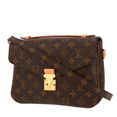 Borsa a tracolla Louis Vuitton  Metis in tela monogram marrone e pelle naturale