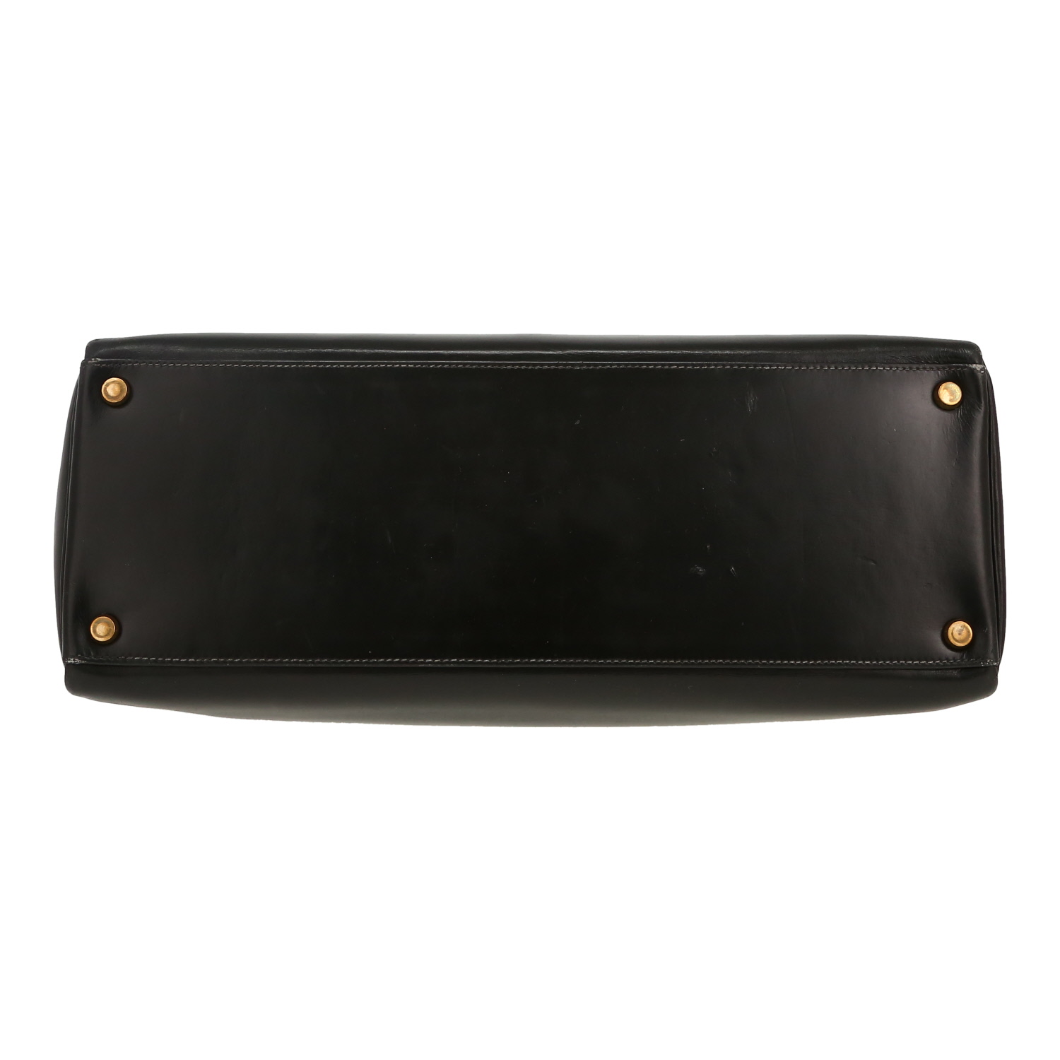 Hermès  Kelly 35 cm handbag  in black box leather - Detail D1