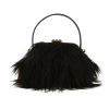 Sac à main Gucci   en fourrure synthétique noire et cuir noir - Detail D4 thumbnail