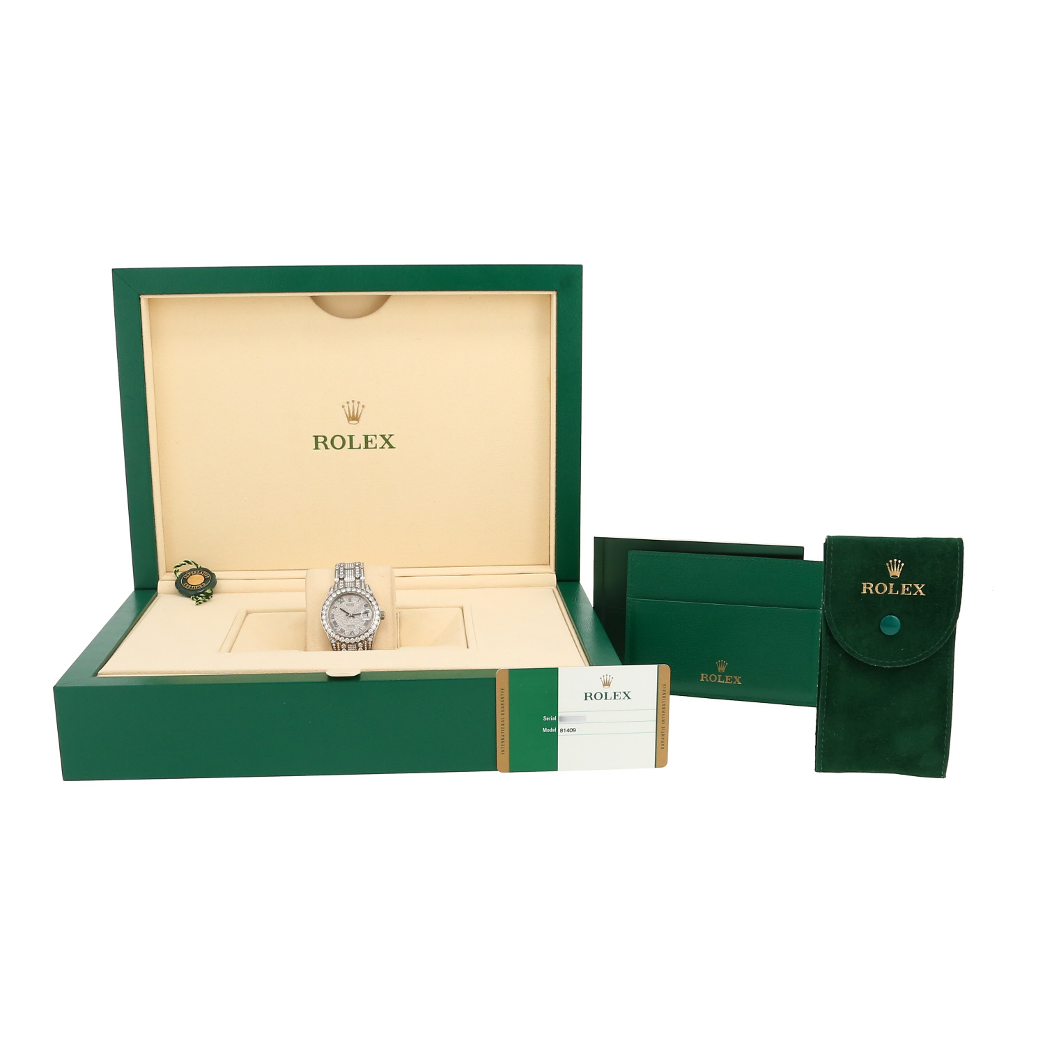 Orologio Rolex Lady Datejust Pearlmaster in oro bianco e diamanti Ref: Rolex - 81409  Circa 2017 - Detail D2