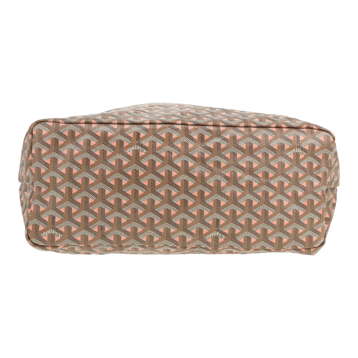 Bolso Cabás Goyard  Saint-Louis en tela Goyardine color topo y cuero color topo - Detail D1