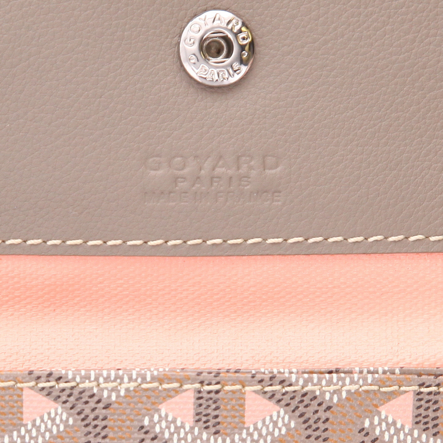 Sac cabas Goyard  Saint-Louis édition limitée en toile Goyardine taupe et cuir taupe - Detail D2