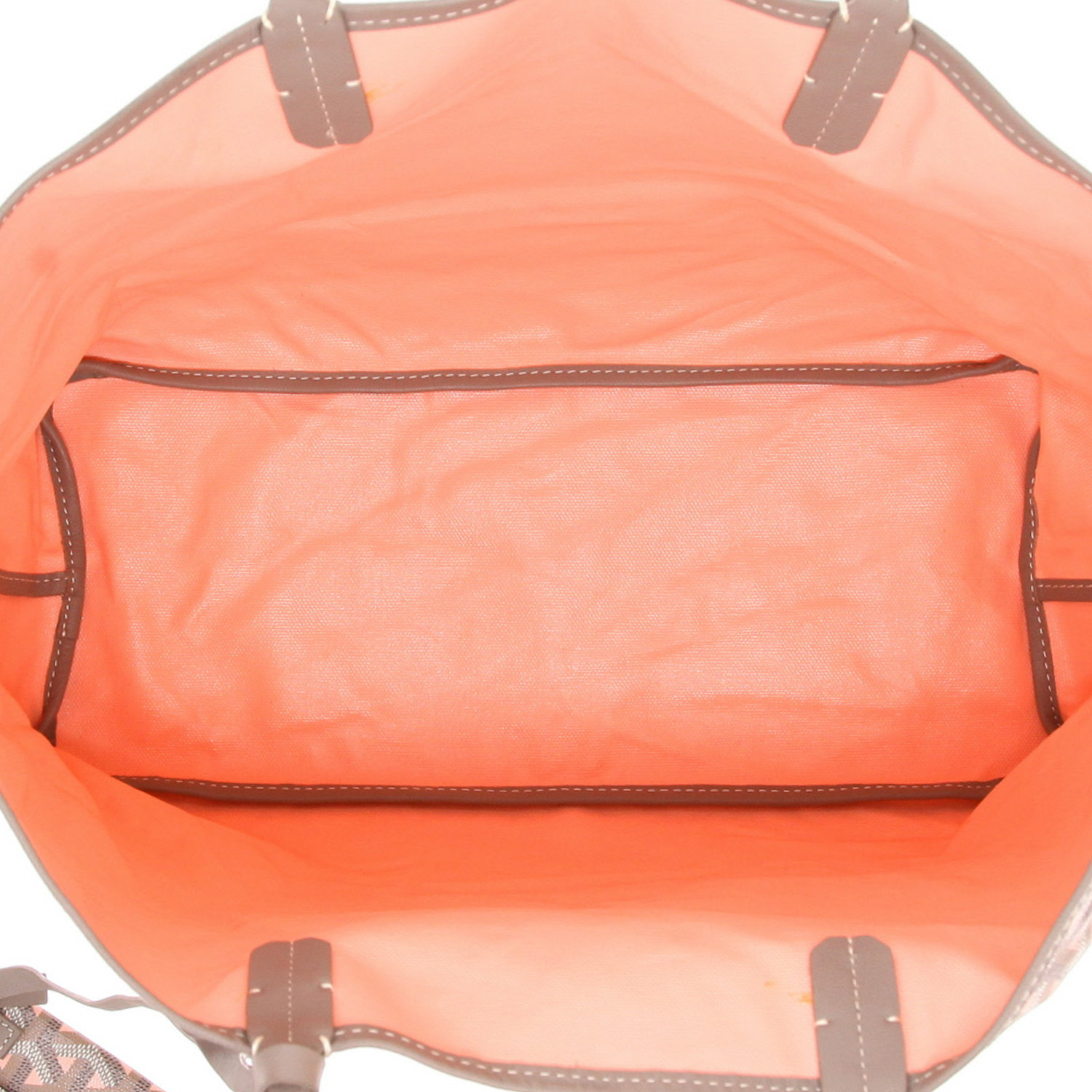 Bolso Cabás Goyard  Saint-Louis en tela Goyardine color topo y cuero color topo - Detail D3