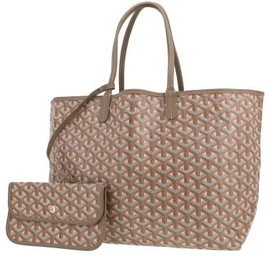 Shopping bag Goyard  Saint-Louis in tela Goyardine color talpa e pelle color talpa