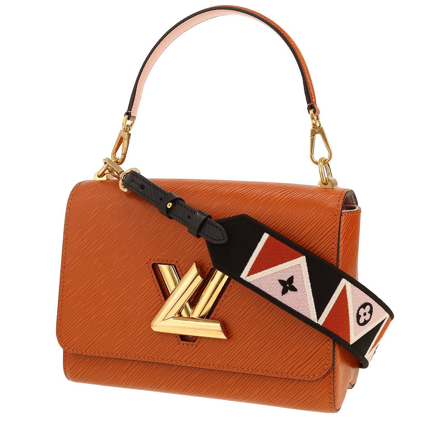 Borsa a tracolla Louis Vuitton  Twist modello medio  in pelle Epi marrone