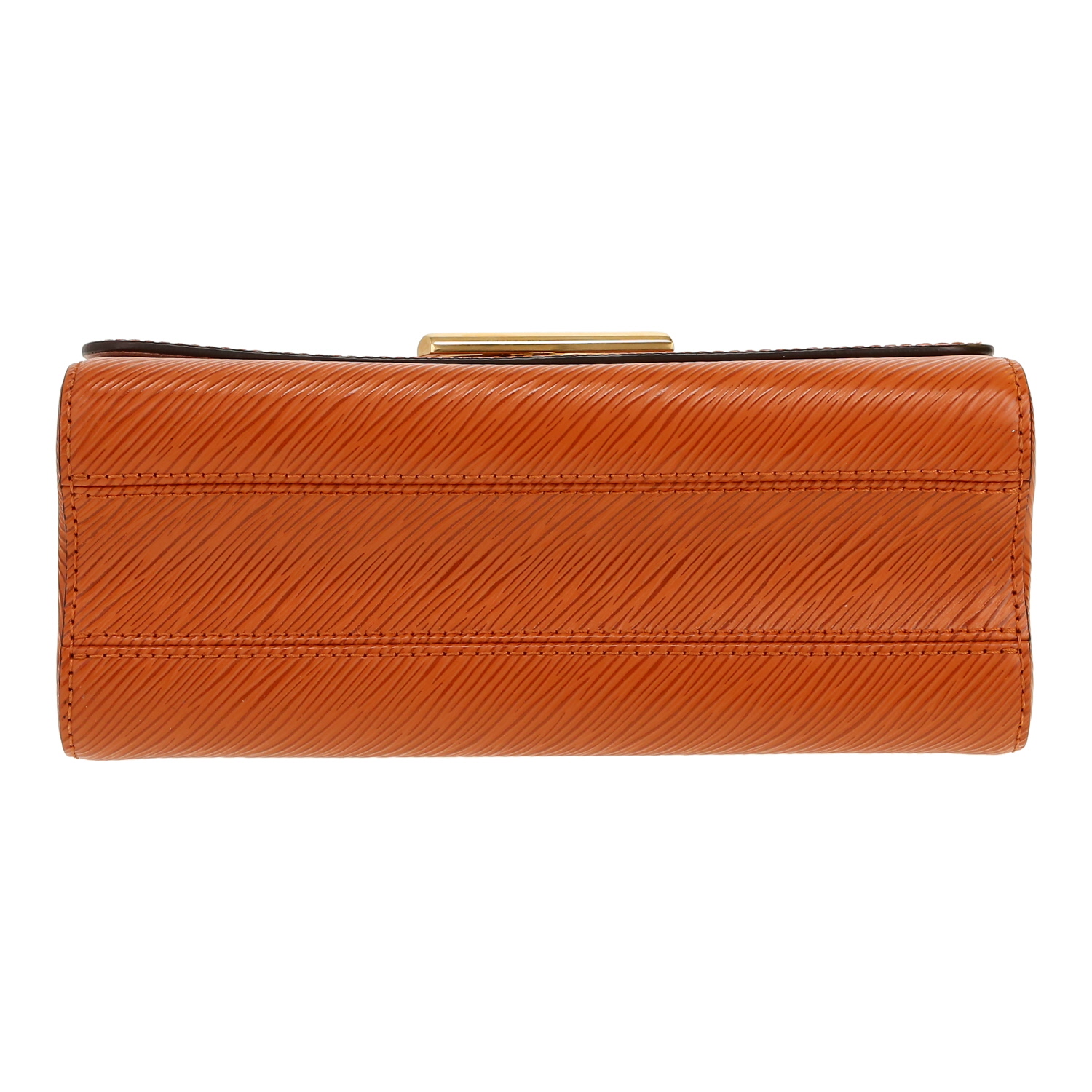 Borsa a tracolla Louis Vuitton  Twist modello medio  in pelle Epi marrone - Detail D1