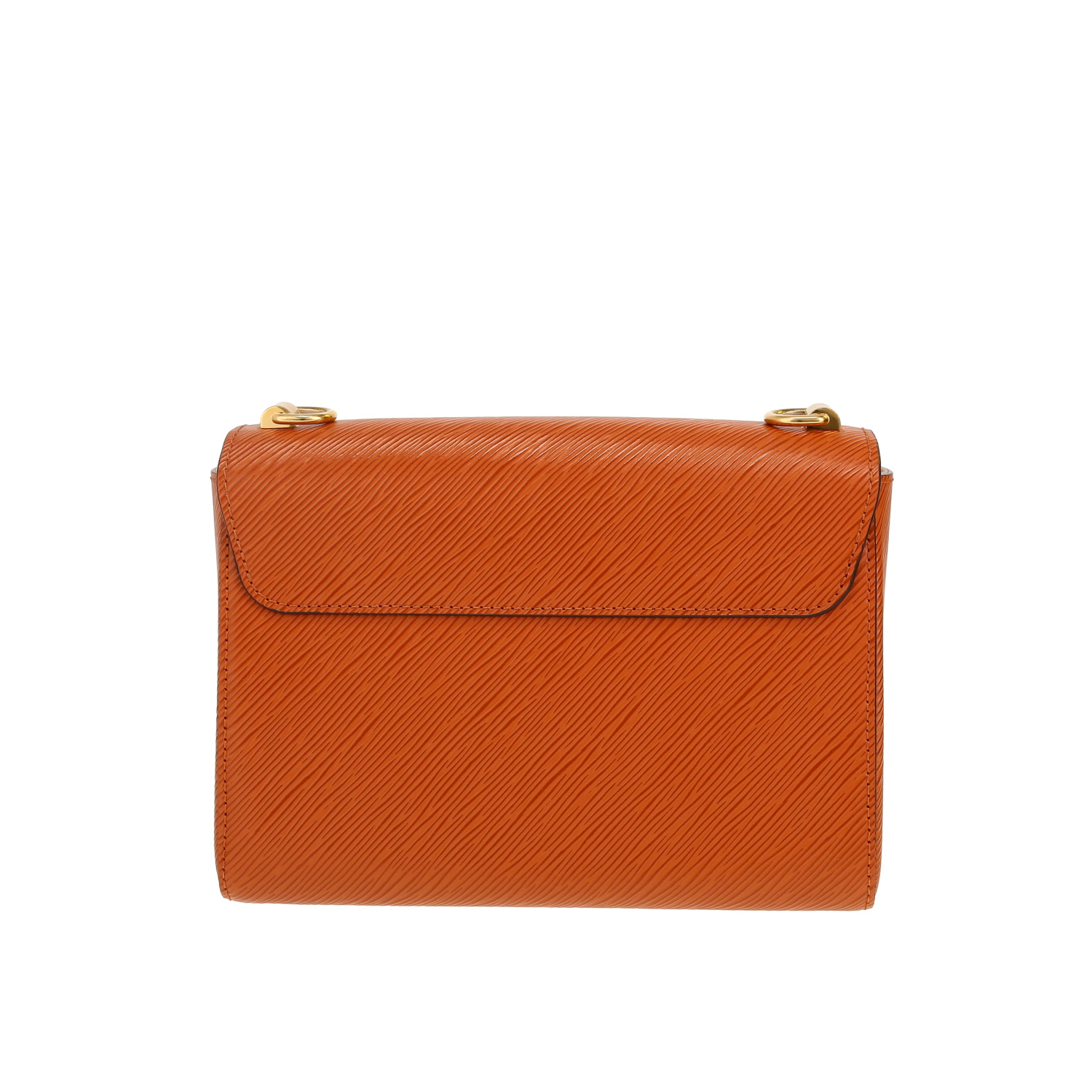 Louis Vuitton  Twist medium model  shoulder bag  in brown epi leather - Detail D4