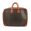 Goyard   suitcase  in black Goyard canvas  and brown leather - Detail D5 thumbnail