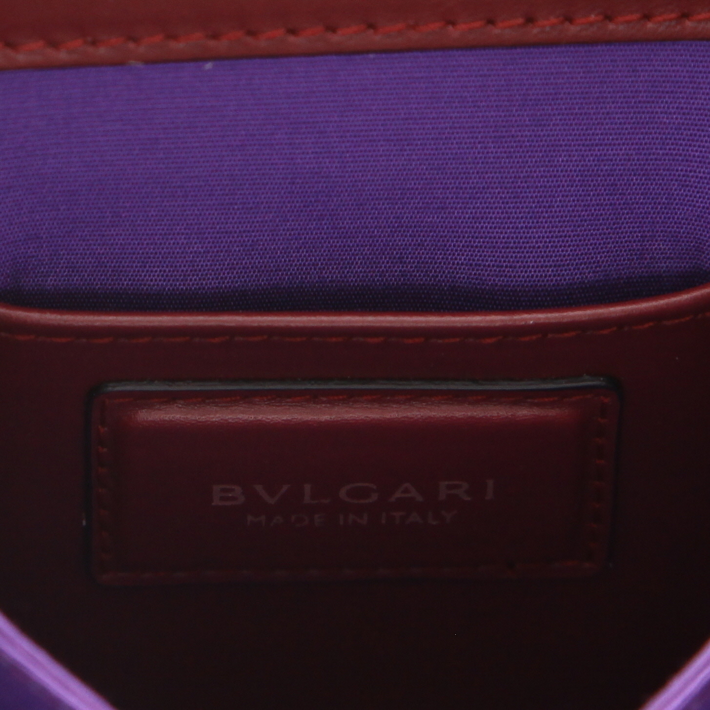 Borsa a tracolla Bulgari  Forever in pelle bordeaux - Detail D2